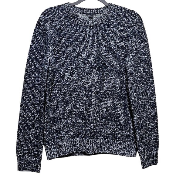 Theory Women's Black & White Speckled Knit Wool Blend Sweater S/P - Picture 1 of 8